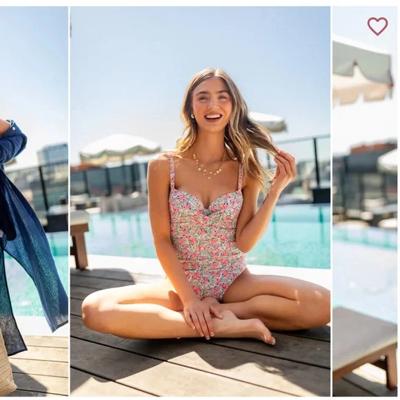 Floral One Piece Swimsuit - Picture 4 of 5